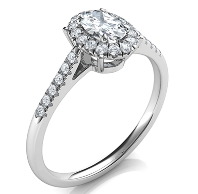 Oval delicate halo engagement ring Oval delicate halo engagement ring